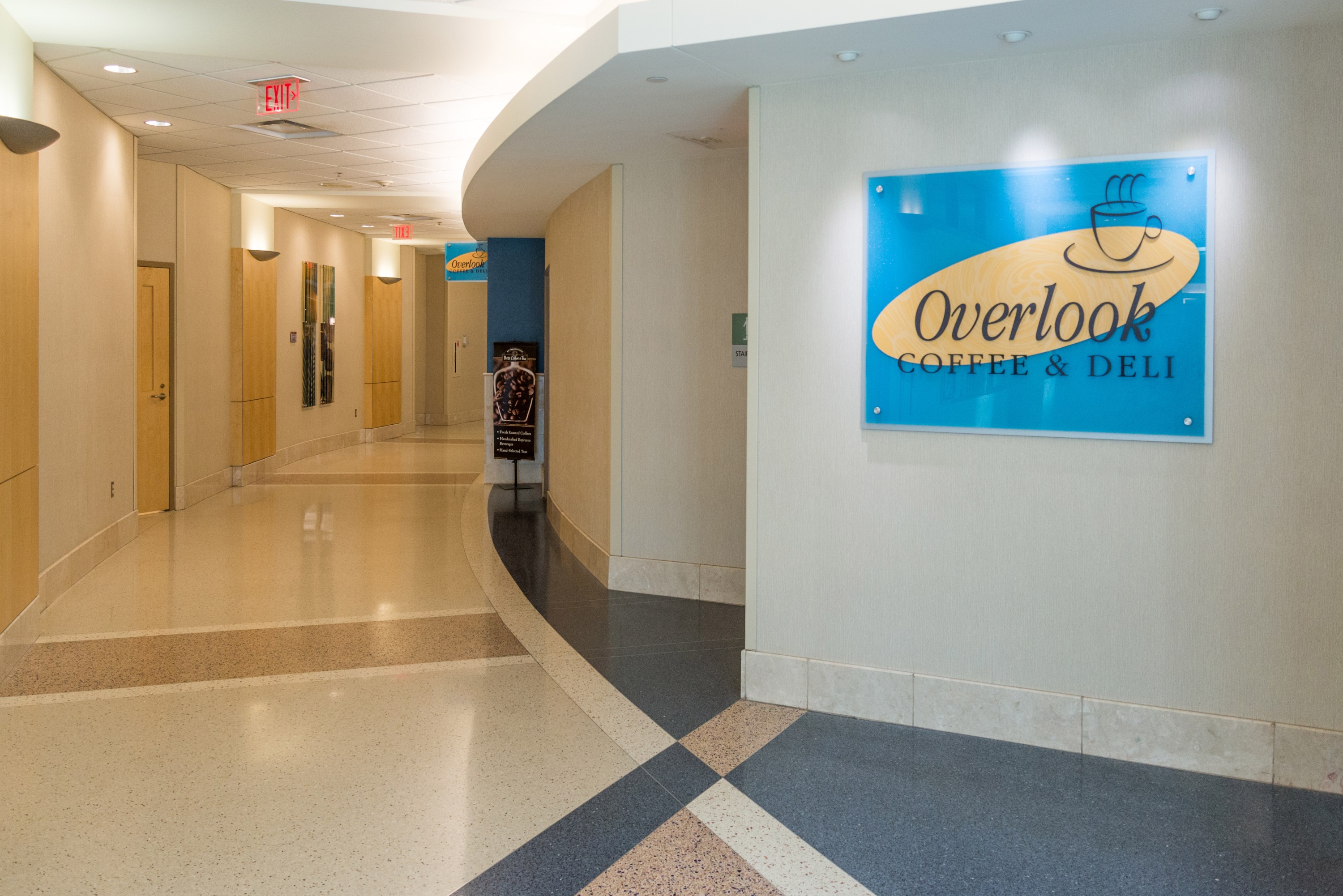 Overlook Coffee and Deli entrance at regions hospital for gillette children's patients