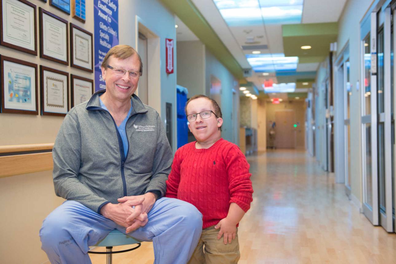 Dr. Stephen Sundberg with Gillette patient Chuck Schultz