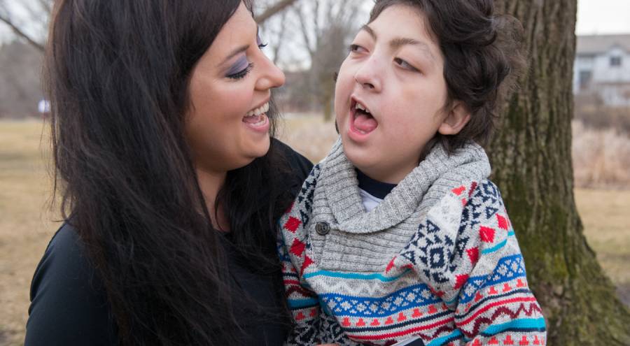 Gillette patient Javier with his mom