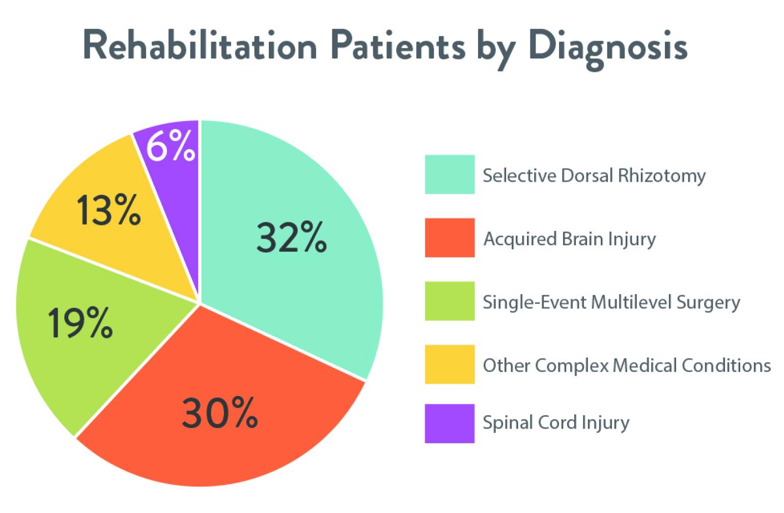Rehabilitation patients by diagnosis at Gillette children's specialty healthcare